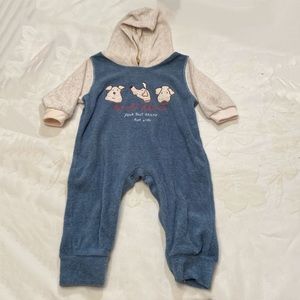 Vintage Baby Beluga NY Hooded Onesie